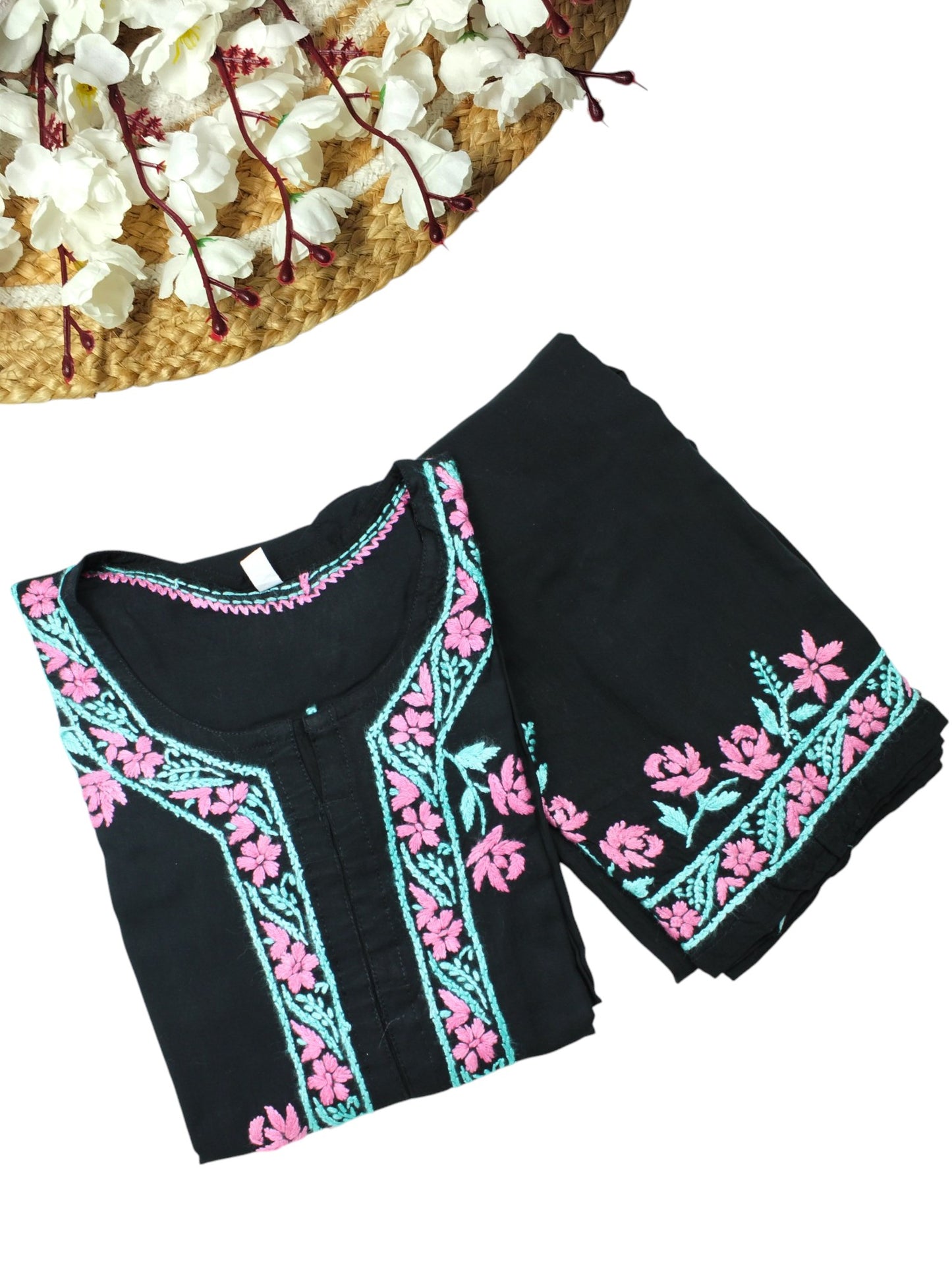 ALINA BLACK MODAL PREMIUM KURTA SET